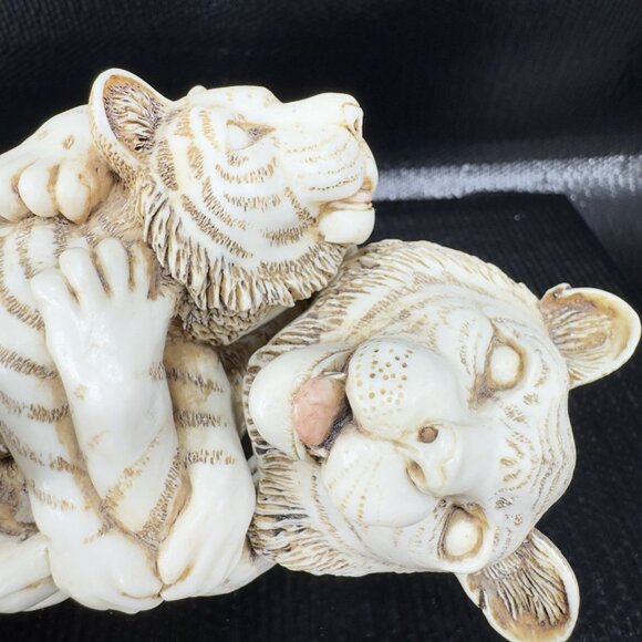 1993 Harmony Kingdom Pride And Joy Tiger and Cub Trinket Box Figurine Resin VTG - Picture 7 of 14